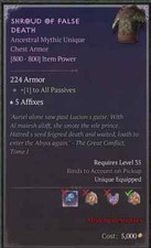 Diablo 4 D4 Temporada 8 Sudário da Falsa Morte MÍTICO EXCLUSIVO RUNEPACK 6/6/6 comprar usado  Enviando para Brazil