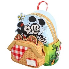 Mickey & Friends Loungefly cesta de piquenique mini mochila com bolsa de moedas nova com etiquetas comprar usado  Enviando para Brazil