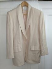 Blazer vintage Jones New York mistura de linho pequeno creme com ombreiras - 4P comprar usado  Enviando para Brazil