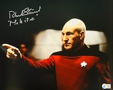 Firmata patrick stewart usato  Spedire a Italy