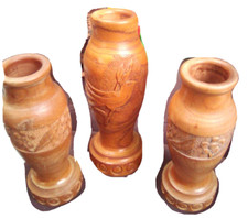 Antique wooden vase d'occasion  Expédié en Belgium