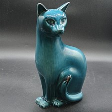 pottery cat blue for sale pottery cat blue for sale WARRINGTON