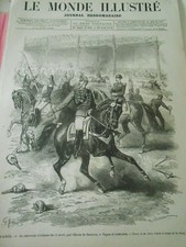 Gravure 1876 carrousel d'occasion  La Verpillière