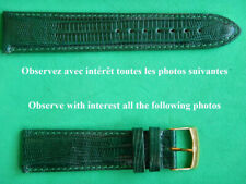 20 mm BRACELET VERT FACON LEZARD TEJU CUIR VÉRITABLE DE VEAU COUSU BELLE QUALITÉ comprar usado  Enviando para Brazil