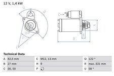 Bosch anlasser starter gebraucht kaufen  Oberlungwitz