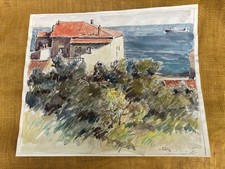 Aquarelle ancienne sete d'occasion  Malijai