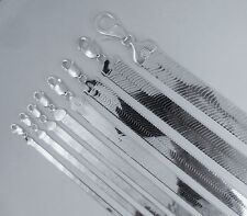 Usado, Colar de espinha de peixe 3.5mm para 16mm, 16 a 30 Polegadas. Banhado Em Prata .925 Italy comprar usado  Enviando para Brazil