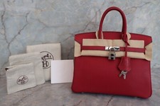 HERMES Birkin 25 Togo Togo Torebka Róż Garance Kwadrat L (2008), używany na sprzedaż  Wysyłka do Poland