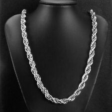 Collares de cadenas de cuerda de acero inoxidable de 8/10 mm para mujeres y hombres 16""-47"" antideslustre segunda mano  Embacar hacia Mexico