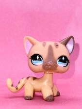 Gato de pêlo curto listrado amarelo bege LPS Hasbro #886 - Autêntico Littlest Pet Shop comprar usado  Enviando para Brazil