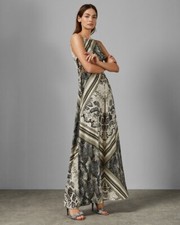 Nowa sukienka maxi ze skóry węża Ted Baker IZIDORA z boku dzielona 3 L 40 US 8, używany na sprzedaż  PL