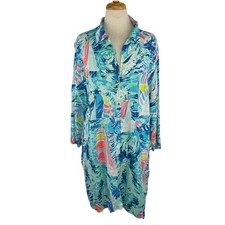Veleiros Lilly Pulitzer grande praia esmeralda cobertura para piscina Hey Bay azul rosa, usado comprar usado  Enviando para Brazil