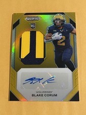 2024 Panini Prizm Draft Picks Blake Corum Rookie Jersey Patch Auto Ouro Verdadeiro /10, usado comprar usado  Enviando para Brazil