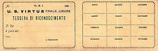 Tessera u.s. virtus usato  Albenga