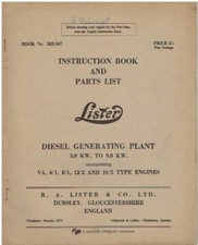 Lister generating plant for sale  MANSFIELD