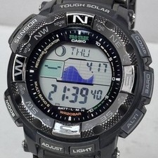 Relógio digital solar masculino Casio Pro Trek PRW2500 preto aço inoxidável 2 polegadas comprar usado  Enviando para Brazil