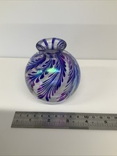 Blue iridescent glass for sale  WEYMOUTH