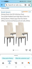 Dining chairs white for sale  DARTFORD