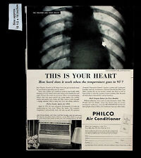 1955 Philco ar condicionado raio X coração humano calor casa impressão vintage anúncio 33453 comprar usado  Enviando para Brazil