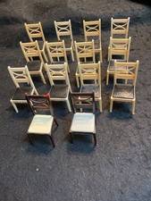 Lote de muebles para casa de muñecas Renwal sillas de cocina #k-63 (12) y # D-63 (2)-comedor segunda mano  Embacar hacia Mexico