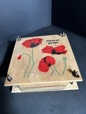 Vtg wooden flower for sale  Center