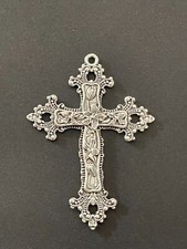Crucifix métal argenté d'occasion  Hyères