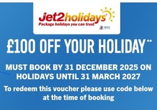 Jet2 holiday voucher for sale  COLCHESTER