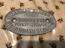 Cast iron nameplate for sale  NORWICH