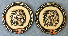 (2) Emblemas vintage Jeep Cherokee Chief S/Esporte 2 portas 4,5", usado, como está comprar usado  Enviando para Brazil