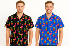 Camisa havaiana masculina P-5XL - Abacaxi Aloha veado praia férias verão festa fã, usado comprar usado  Enviando para Brazil