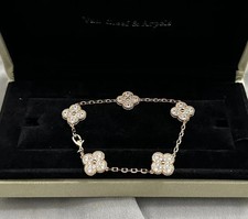 Pulseira feminina de flores folheada a ouro amarelo 14K com diamante criado em laboratório corte redondo 2 quilates comprar usado Pulseira feminina de flores folheada a ouro amarelo 14K com diamante criado em laboratório corte redondo 2 quilates comprar usado  Enviando para Brazil