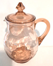 glass pitcher depression pink for sale  Mukwonago