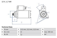 Anlasser starter bosch gebraucht kaufen  Oberlungwitz