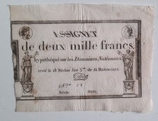 Assignat 2000 francs d'occasion  Castres