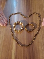 Tigerauge schmuck edelsteinset gebraucht kaufen  Hüllhorst