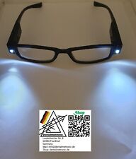 LED Brille Lesebrille Nachtbrille mit Licht inkl. Batterie +1.00 bis +4.00 Dpt, usado comprar usado  Enviando para Brazil
