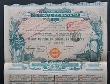 Panamá - Nova Companhia do Canal do Panamá - 1894 - Compartilhar - RARO - comprar usado  Enviando para Brazil