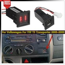 Usado, 1er USB Ladegerät passend für VW T5 12V Auto Doppel Buchse Licht Rot comprar usado  Enviando para Brazil