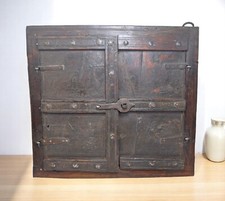 Janela decorativa de parede antiga de madeira com moldura original antiga feita à mão comprar usado  Enviando para Brazil