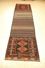 Tapete antigo e antigo caucasiano fino shirvan capa de cavalo Verneh 2'4"x10'2" LÃ DE CAMELO , usado comprar usado  Enviando para Brazil