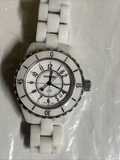 Relógio feminino CHANEL Paris J12 33mm cerâmica branca com data quartzo comprar usado  Enviando para Brazil