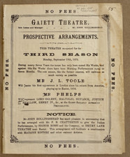 1875 gaiety theatre for sale  READING