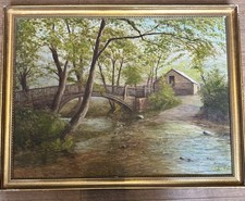 Original framed landscape for sale  FELTHAM