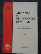 Melanges philologie romane d'occasion  Le Havre-