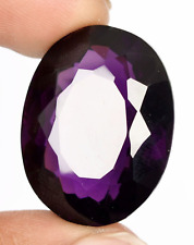 Ametista roxa grande 91,85 ct. Presente feminino de pedra preciosa solta facetada corte oval comprar usado  Enviando para Brazil