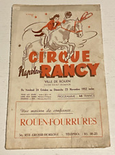 Rare programme cirque d'occasion  Quarré-les-Tombes