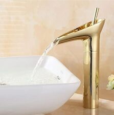 Torneira de banheiro cachoeira BULUXE dourada alça única furo único pia vaso... comprar usado  Enviando para Brazil