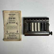 Antiga calculadora de máquina de adição automática Golden Gem 1907 e papelada: funciona comprar usado  Enviando para Brazil