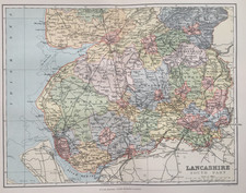 Map lancashire south for sale  UK