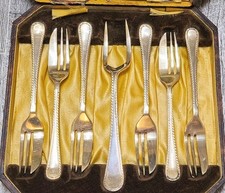 Silverplate cake fork for sale  BATH